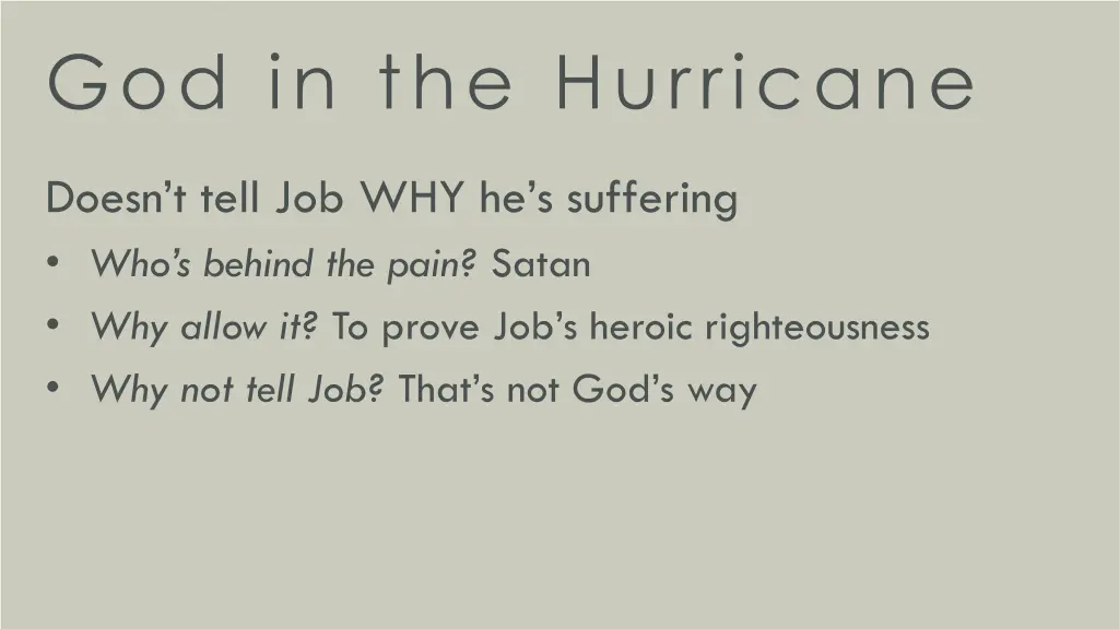 god in the hurricane