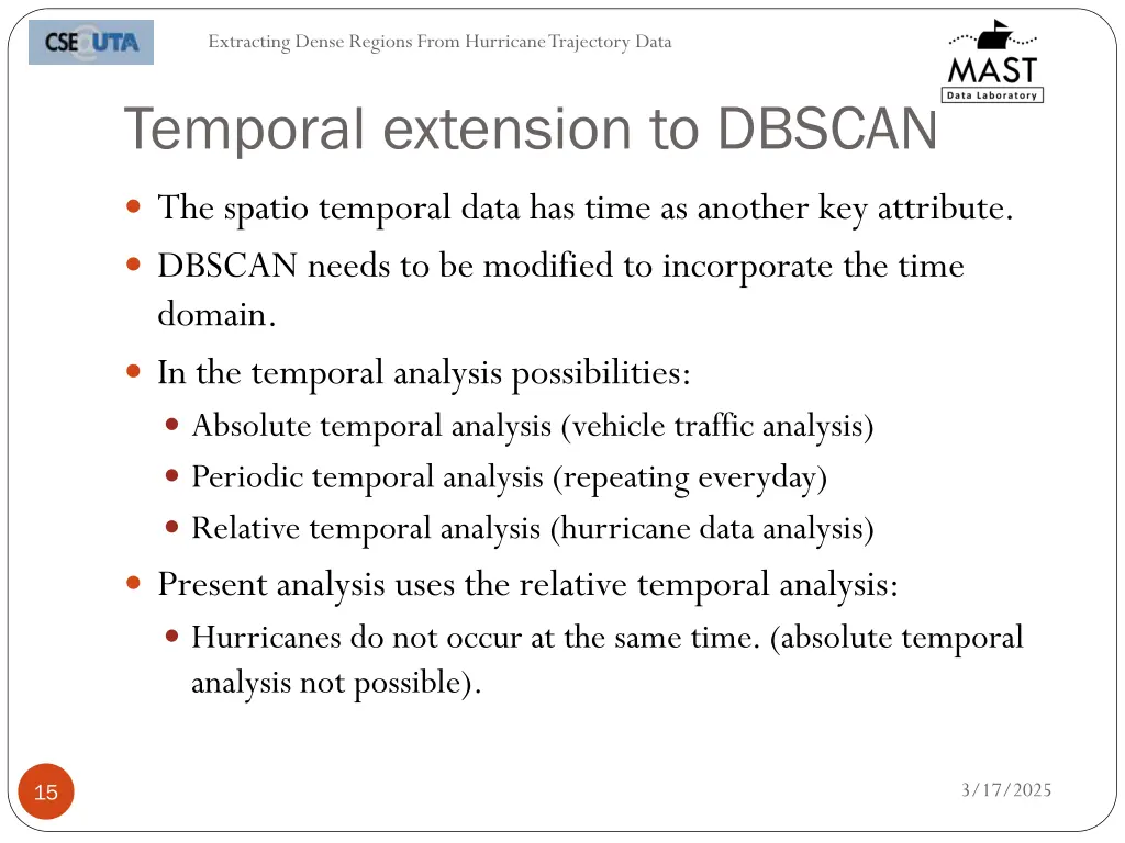 extracting dense regions from hurricane 14