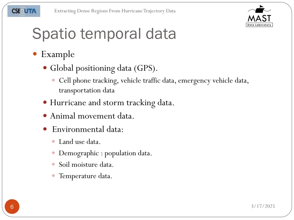 extracting dense regions from hurricane 5