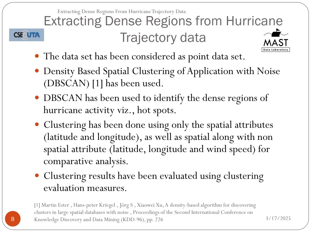 extracting dense regions from hurricane 7