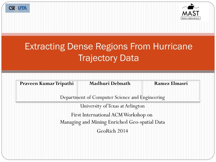extracting dense regions from hurricane
