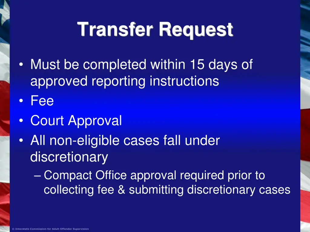 transfer request
