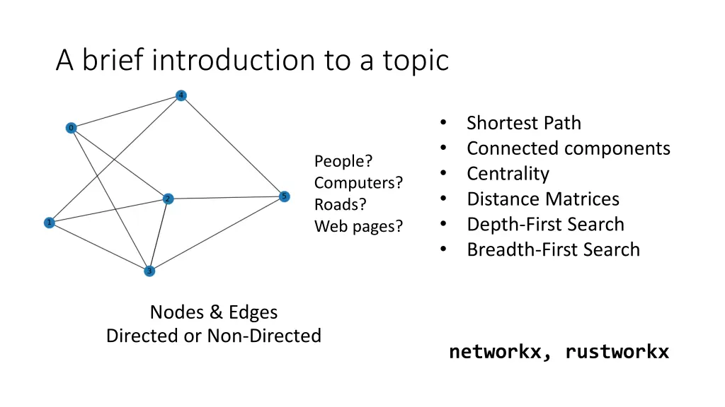a brief introduction to a topic
