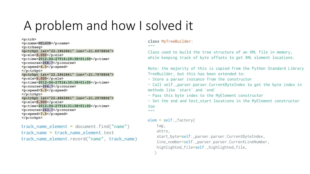 a problem and how i solved it