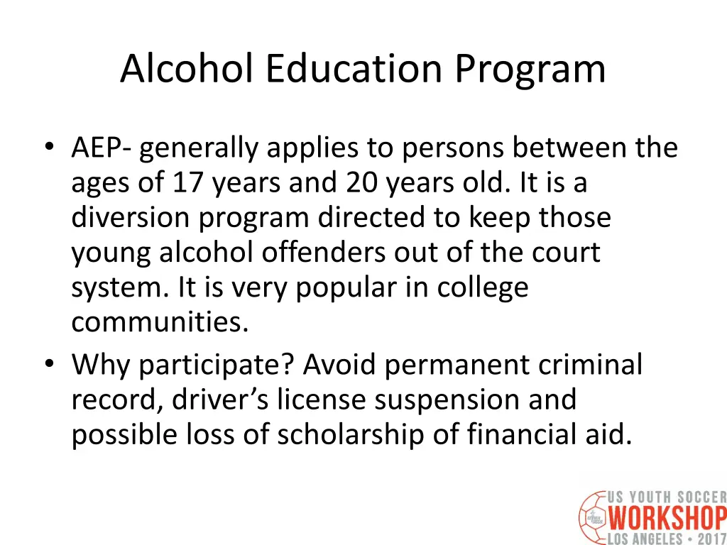 alcohol education program