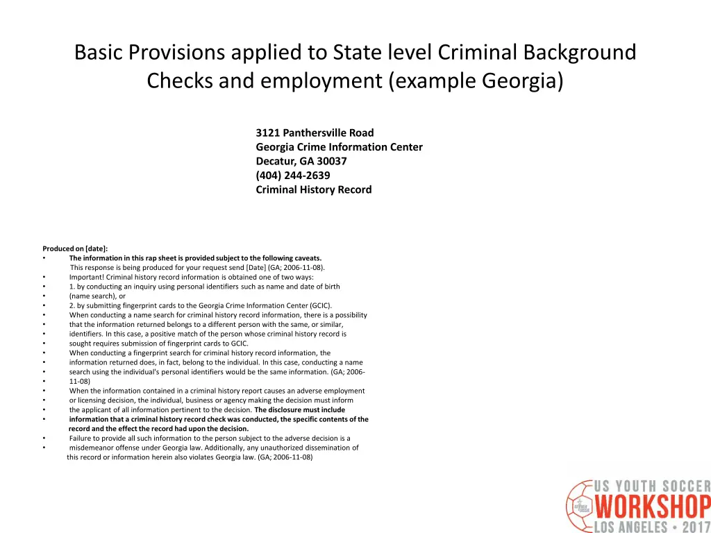 basic provisions applied to state level criminal