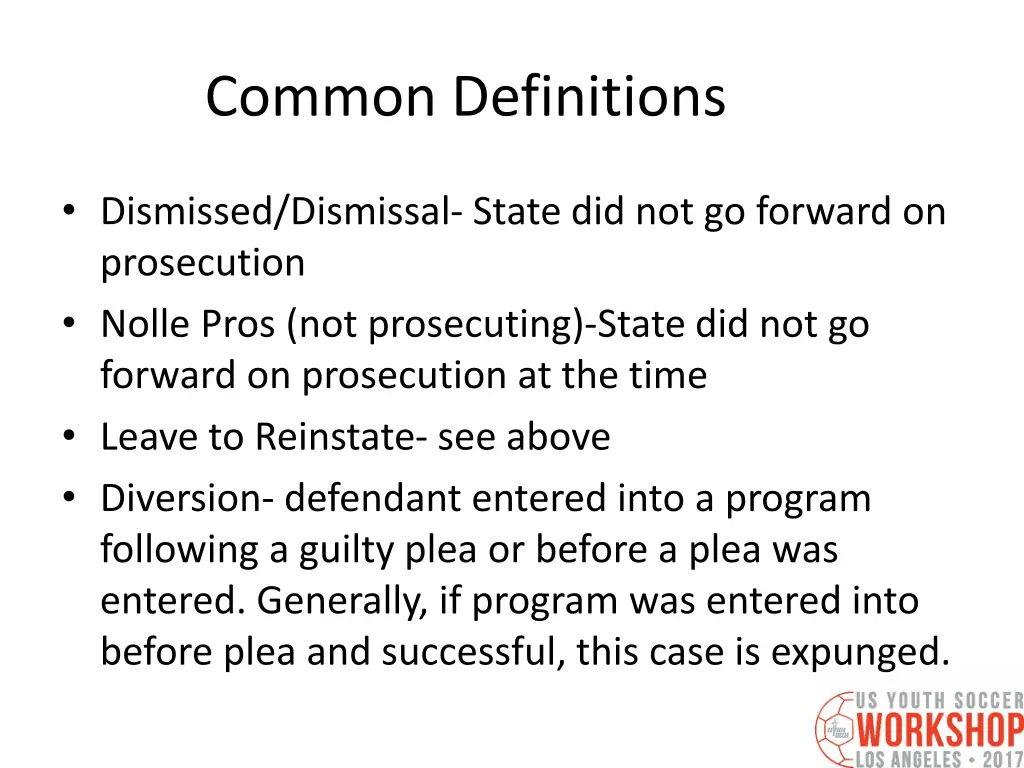 common definitions