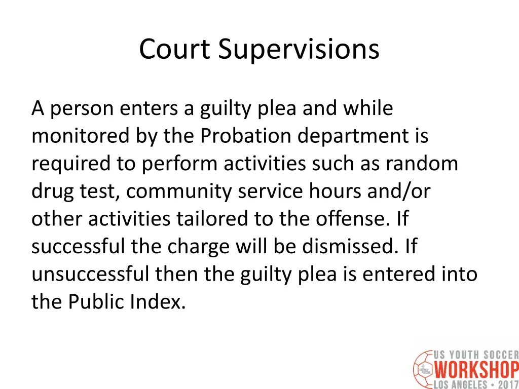 court supervisions