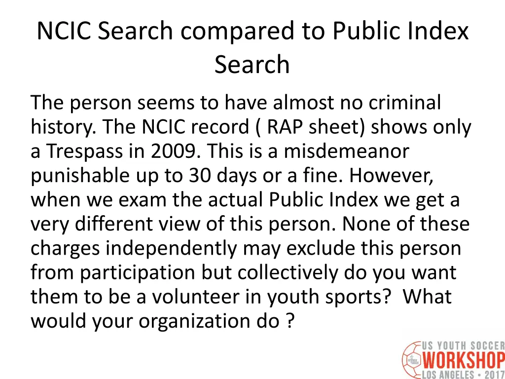 ncic search compared to public index search