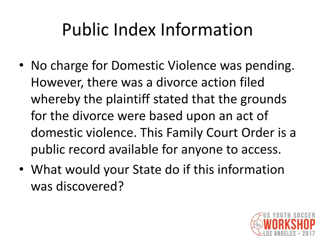 public index information