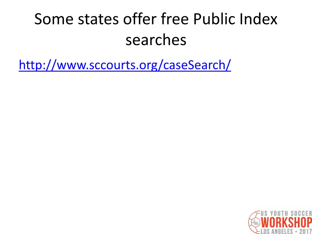 some states offer free public index searches