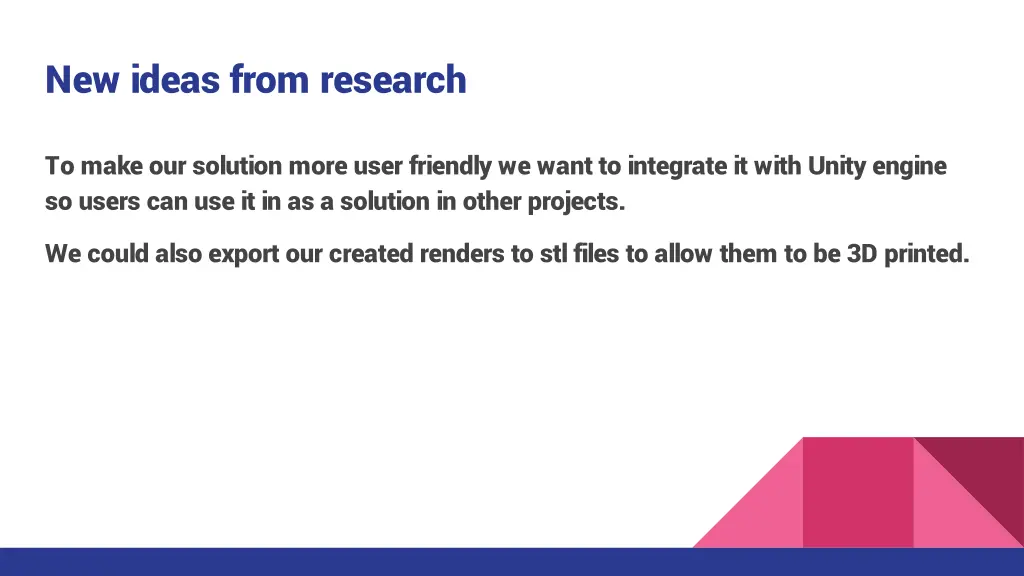new ideas from research