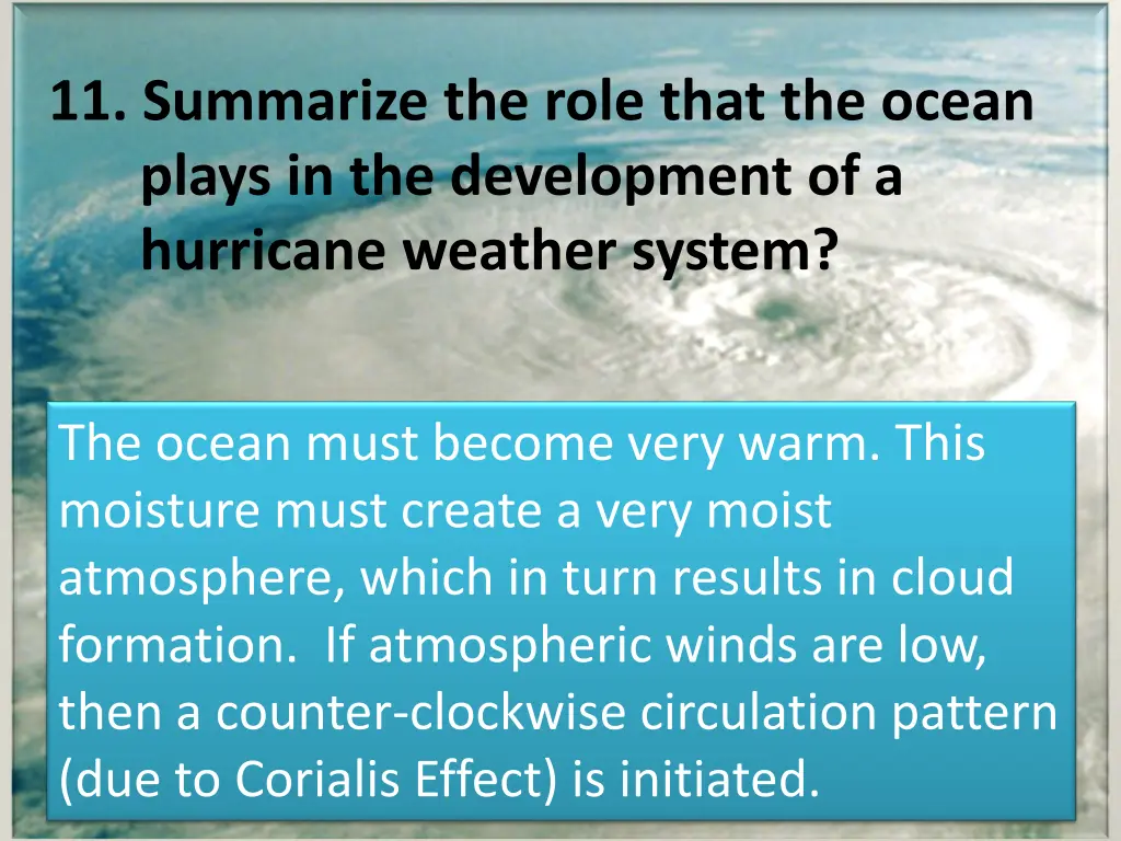 11 summarize the role that the ocean plays