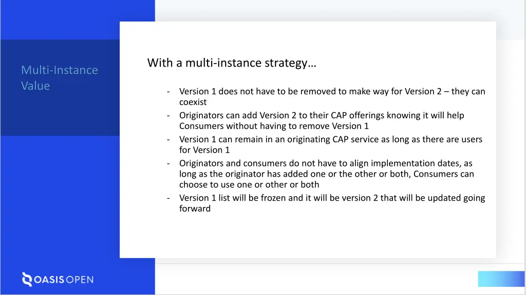 with a multi instance strategy