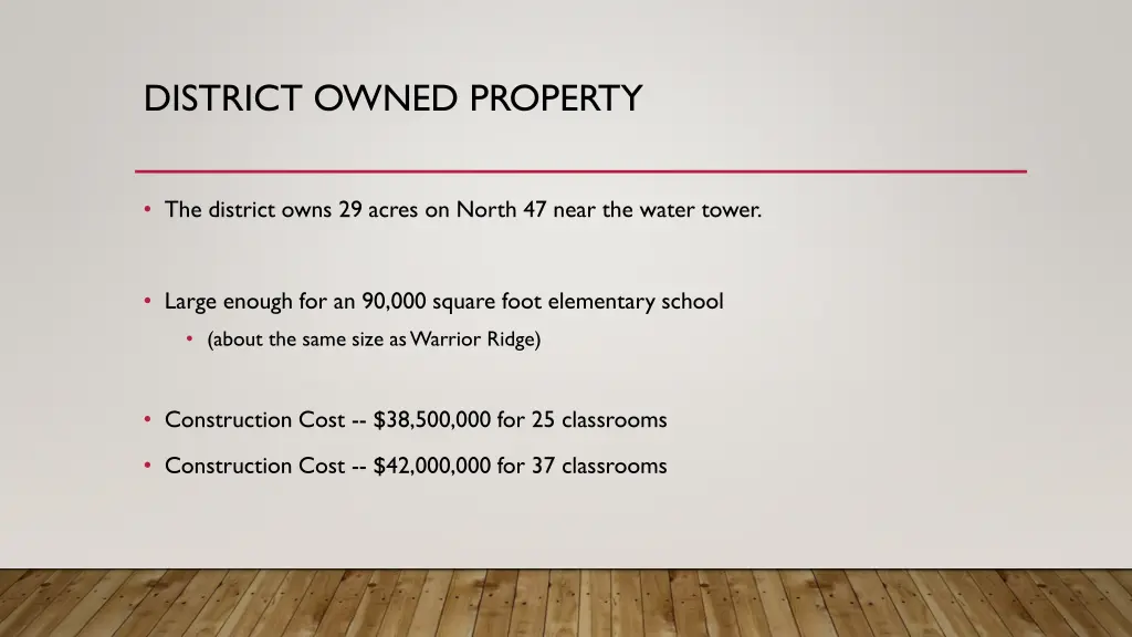 district owned property