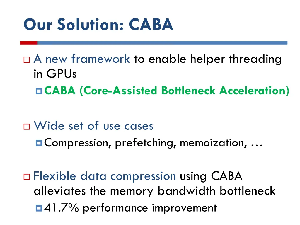 our solution caba