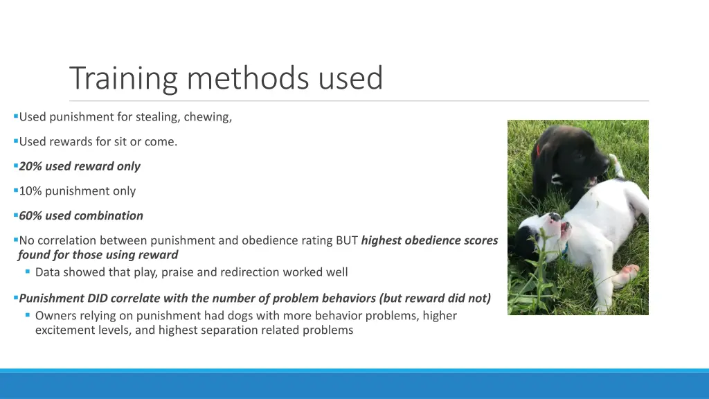 training methods used