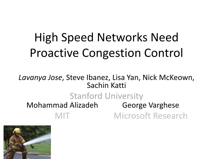 high speed networks need proactive congestion