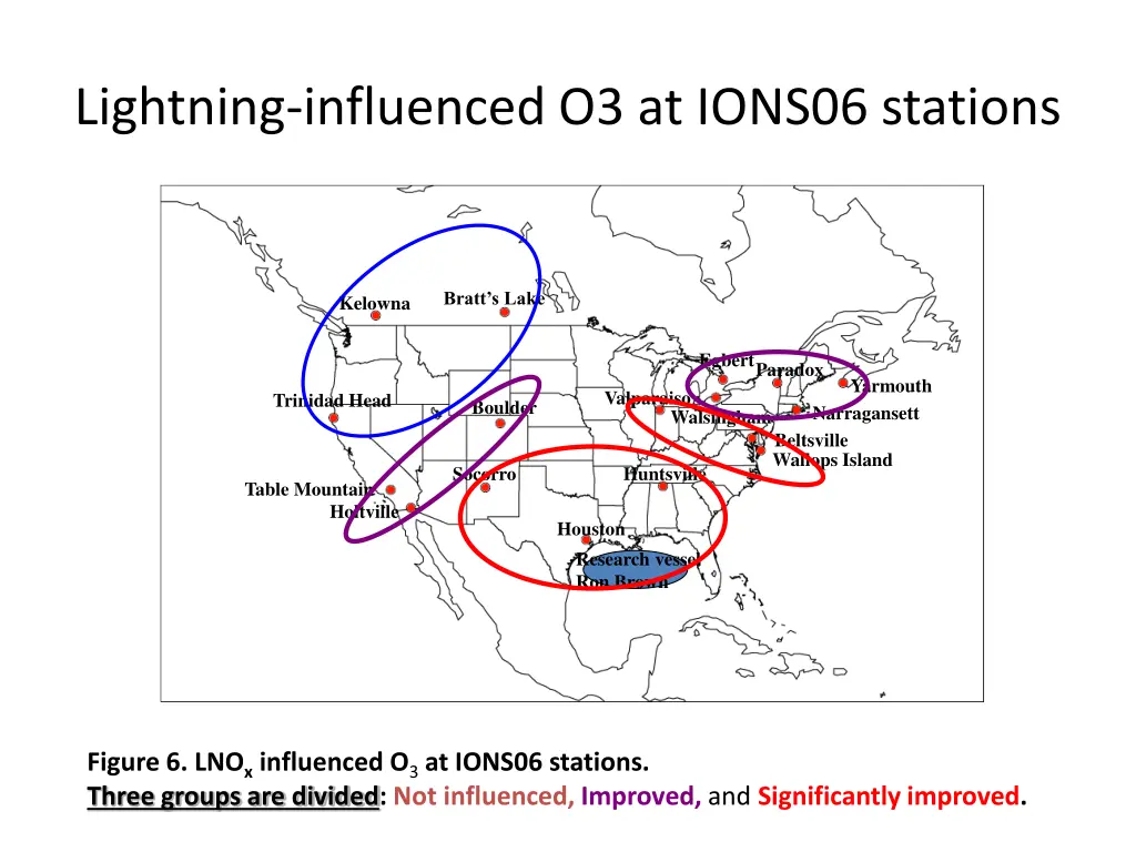 lightning influenced o3 at ions06 stations