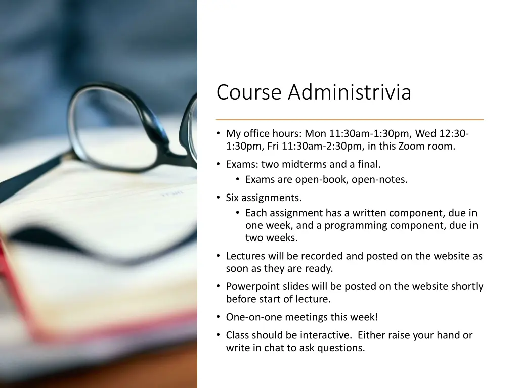 course administrivia