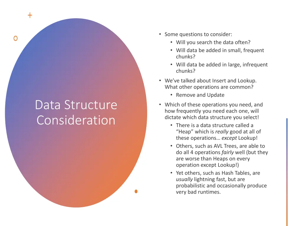 data structure consideration