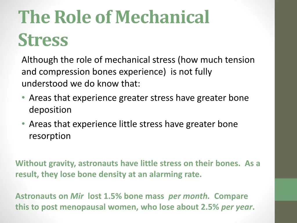 the role of mechanical stress