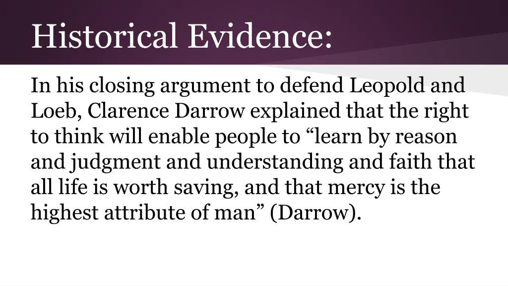 historical evidence 1