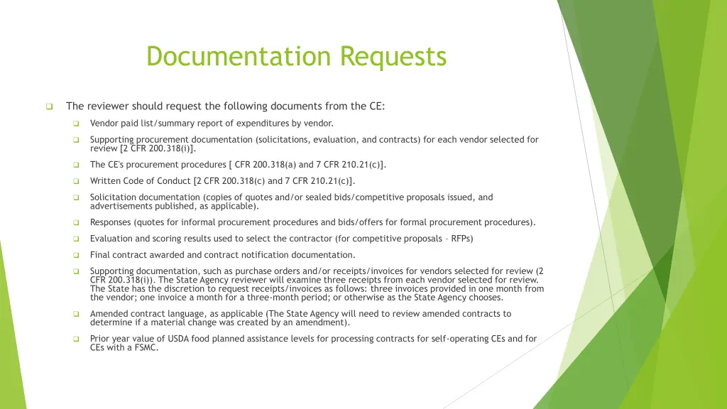 documentation requests