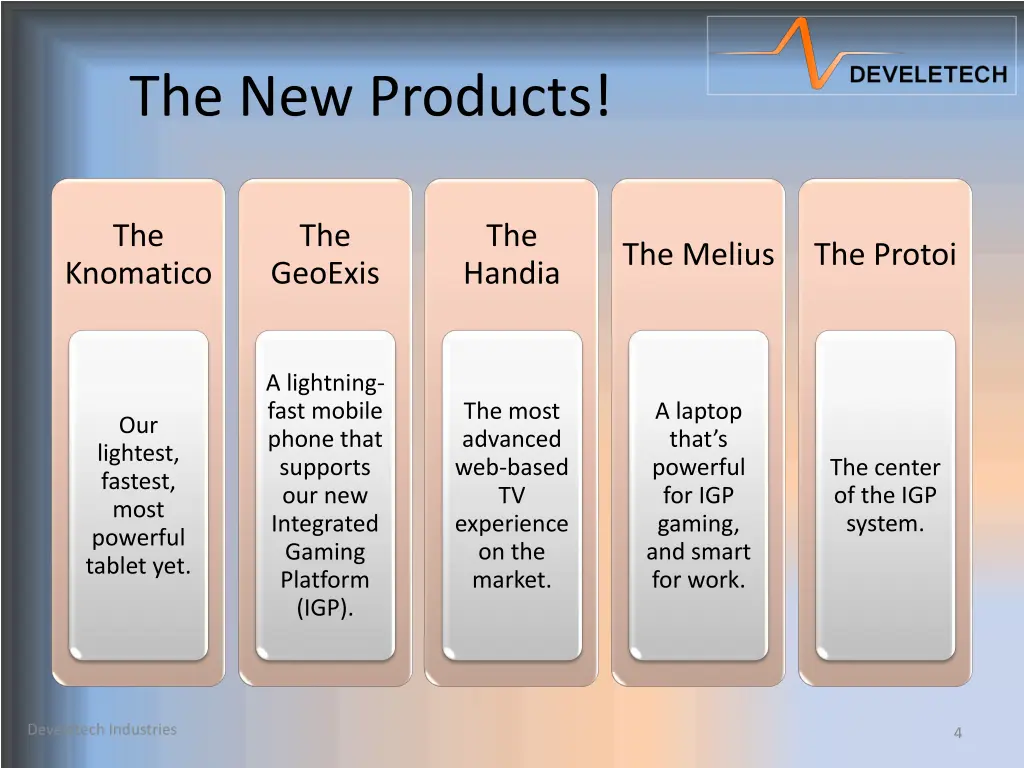 the new products