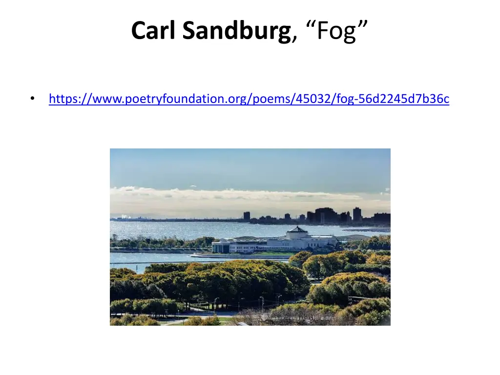 carl sandburg fog