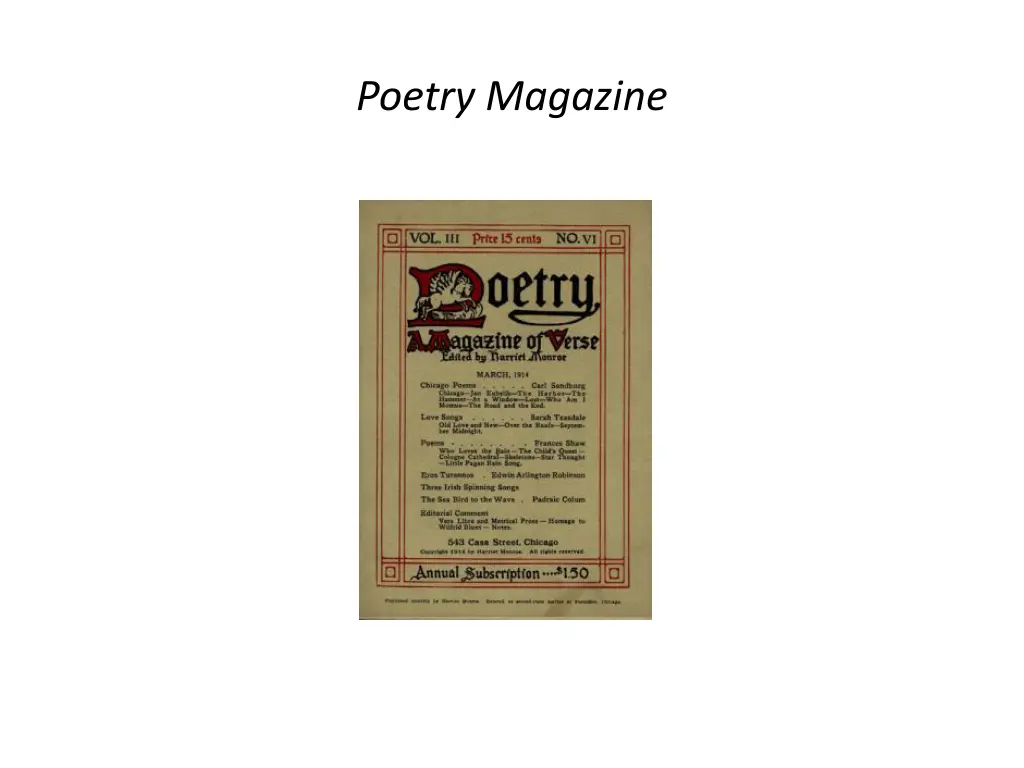 poetry magazine