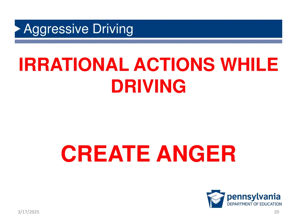 aggressive driving