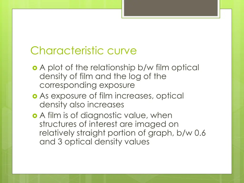 characteristic curve