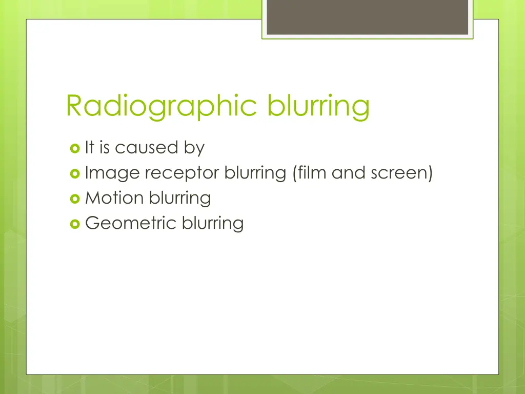 radiographic blurring 1