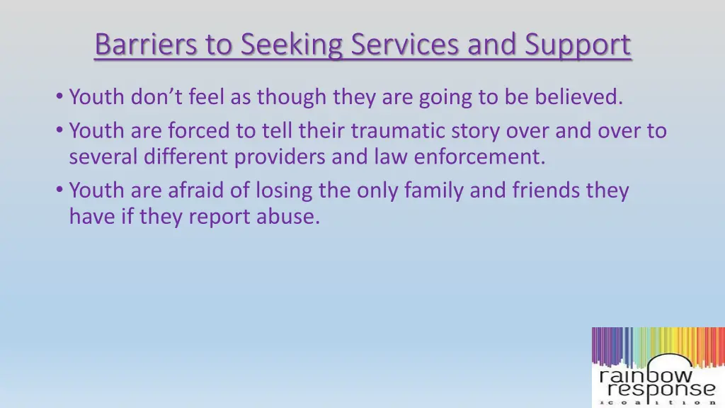 barriers to seeking services and support 2