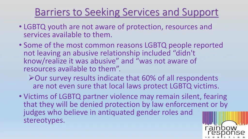 barriers to seeking services and support lgbtq