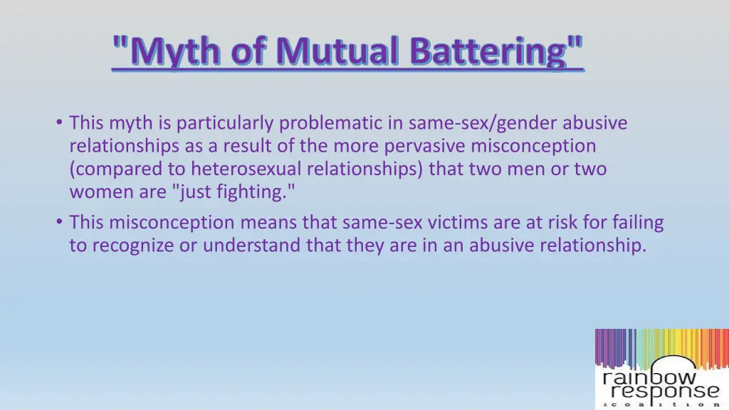 myth of mutual battering