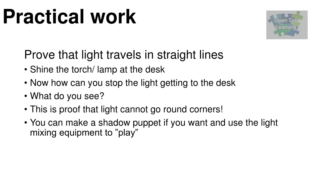 practical work