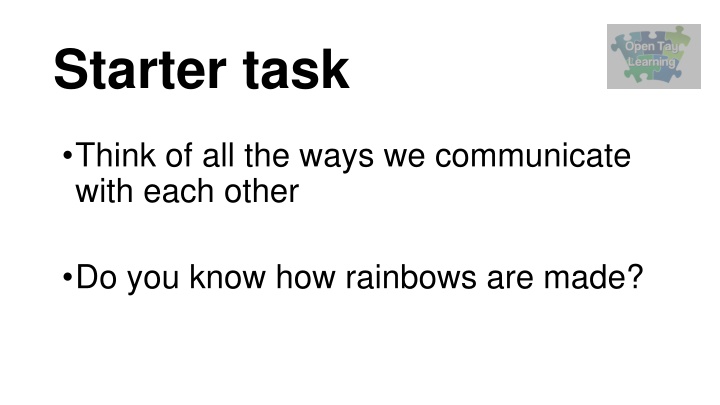 starter task