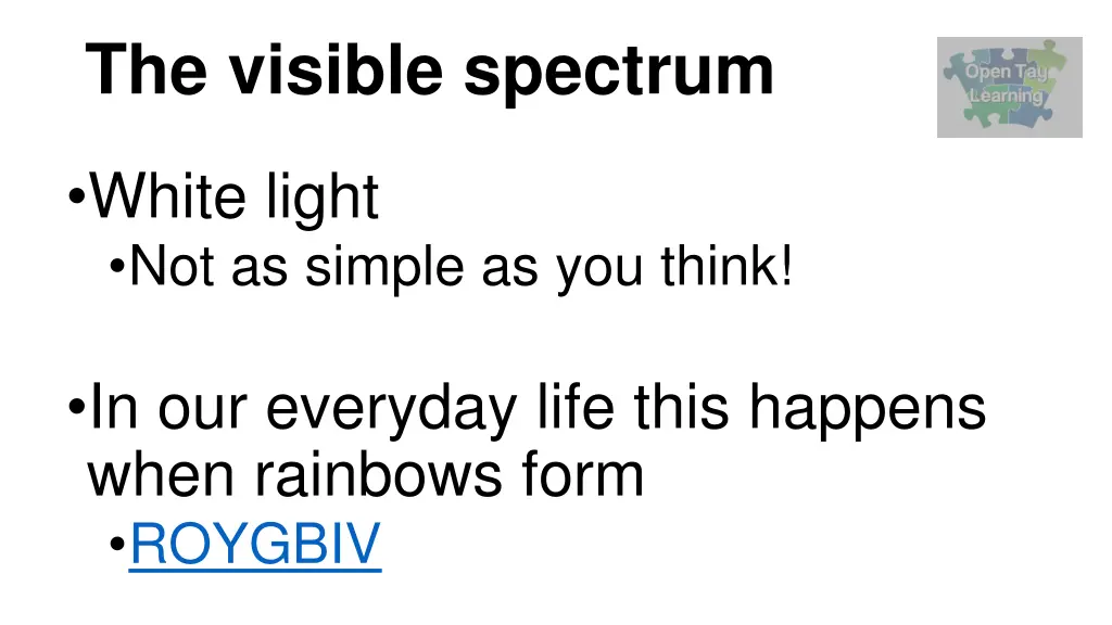 the visible spectrum