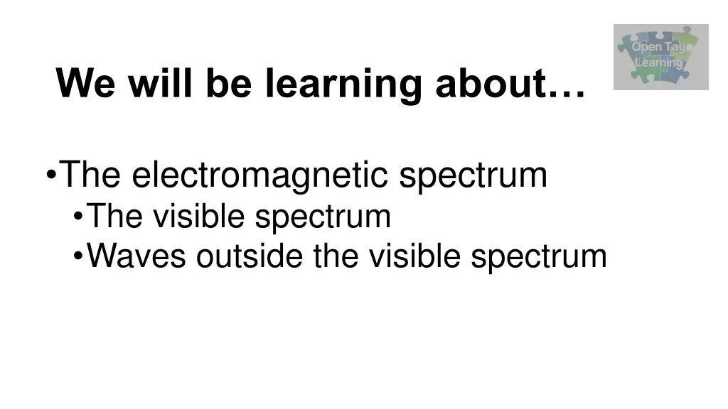 we will be learning about