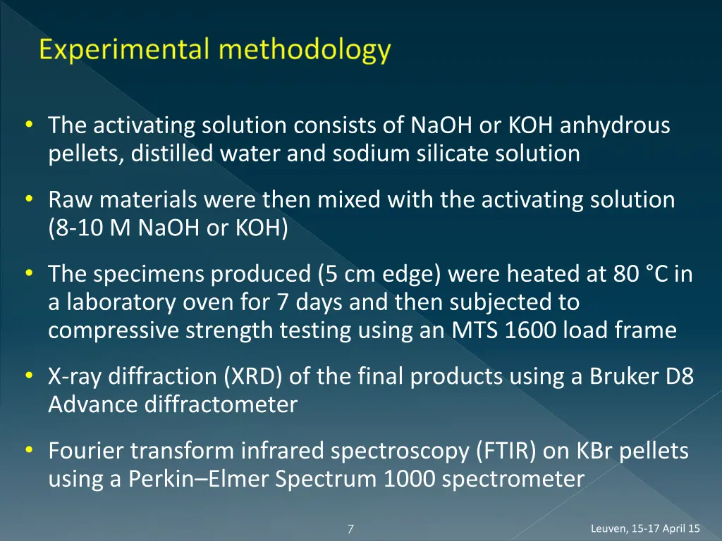 experimental methodology