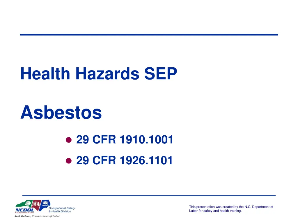 health hazards sep 2