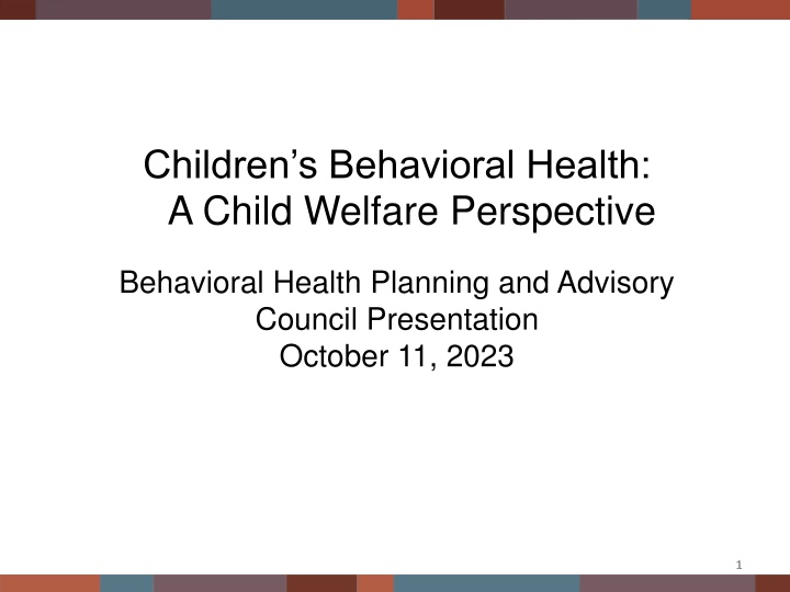 children s behavioral health a child welfare