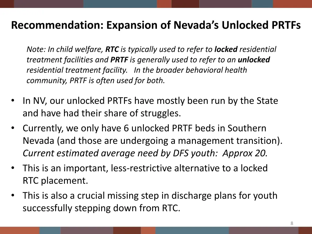 recommendation expansion of nevada s unlocked