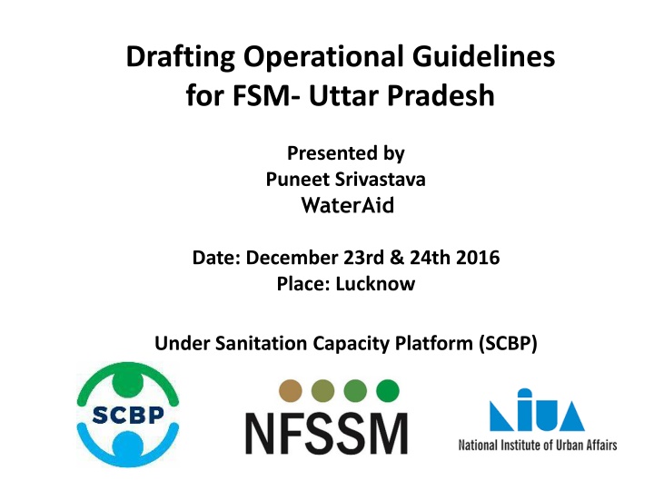 drafting operational guidelines for fsm uttar