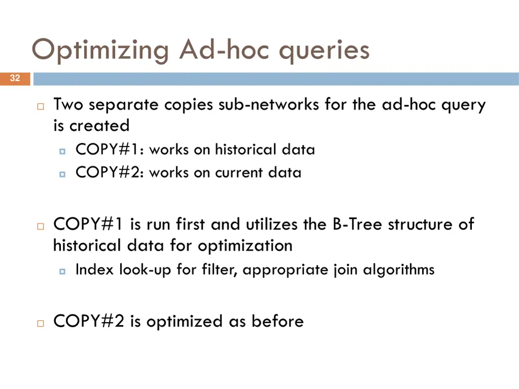 optimizing ad hoc queries