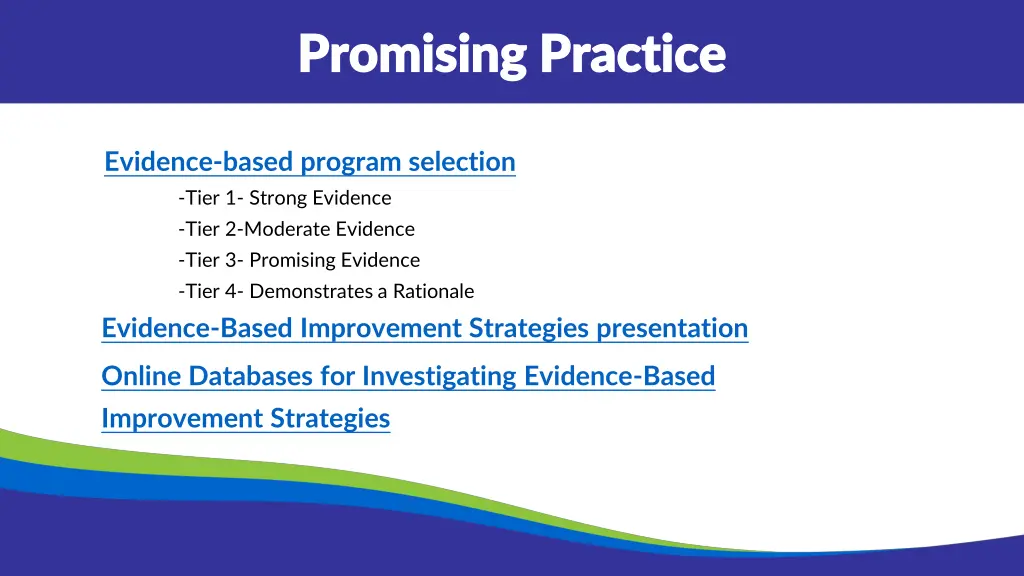promising practice promising practice