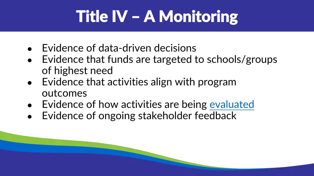 title iv title iv a monitoring a monitoring