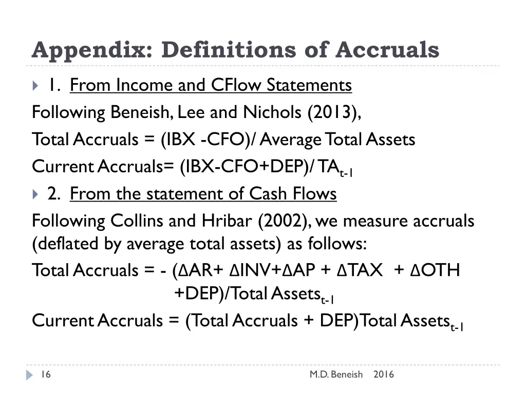 appendix definitions of accruals